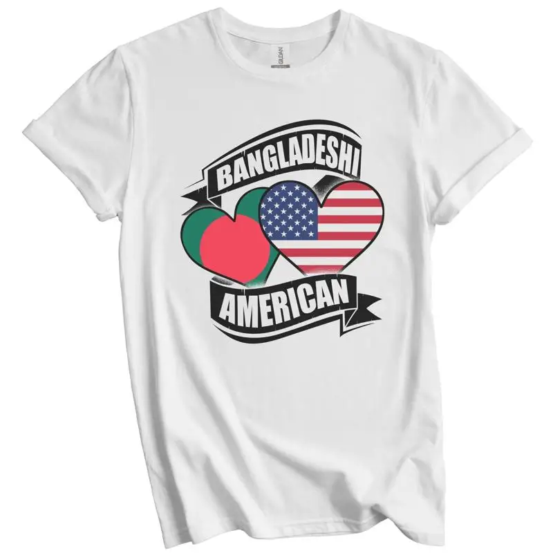 

Bangladeshi American Hearts USA Bangladesh Flags T-Shirt