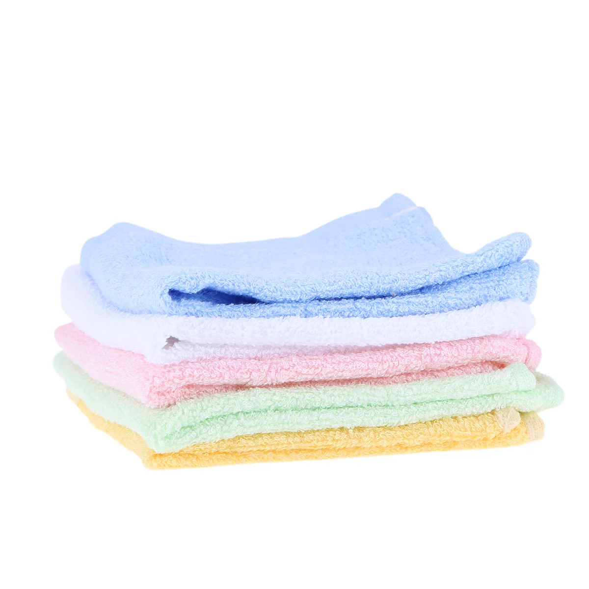 

5 Pcs Towels Baby Washcloth Absorb Water Handkerchief Toddler Bamboo Fiber Bib Kids