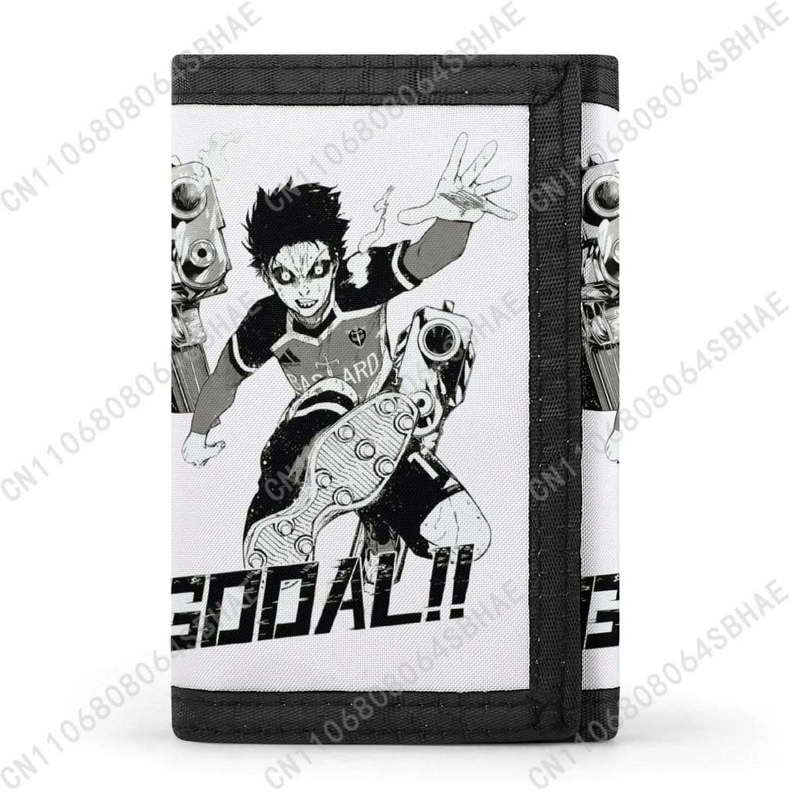 

Blue Lock Trendy Tri Fold Wallet Teenage Girls Boys Slim 3 Fold Card Personalized Pattern Purse for School Daily Use