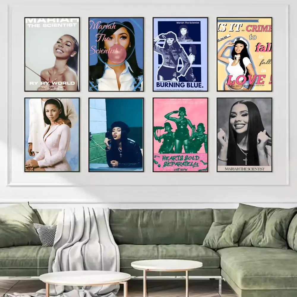 Singer M-Mariah The Scientist Poster Trendy And Easy-to-Apply Wall Art Stickers For Home Decor And Dorm Room Walls
