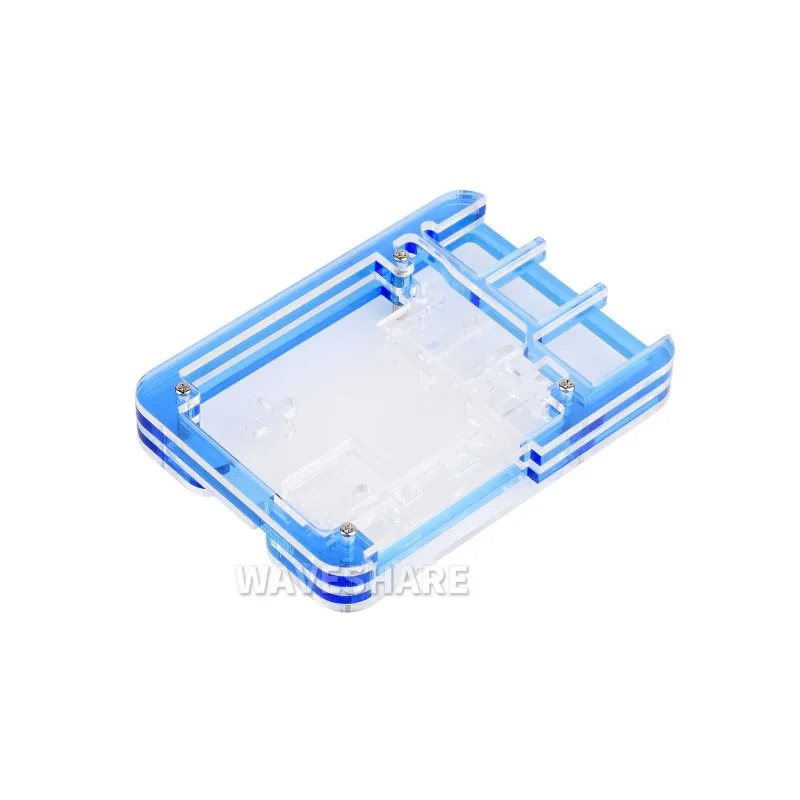 capa-de-acrilico-transparente-e-azul-waveshare-para-raspberry-pi-5-suporta-instalacao-do-cooler-ativo-oficial
