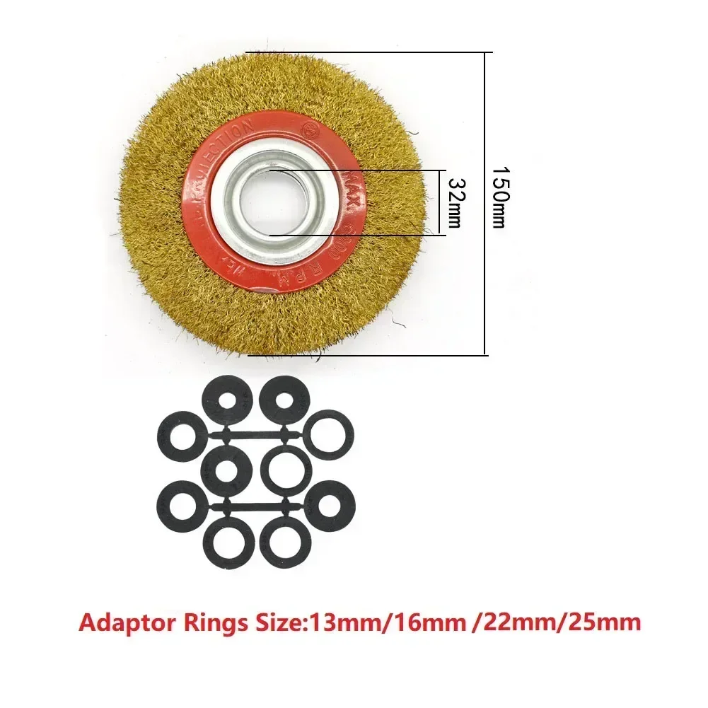 Imagem -03 - Venda Quente Fio de Roda de Escova Útil Novo Peça 20 30 mm Diâmetro do Furo Polegadas Ouro Mais Vermelho para Remover Pintura de Ferrugem