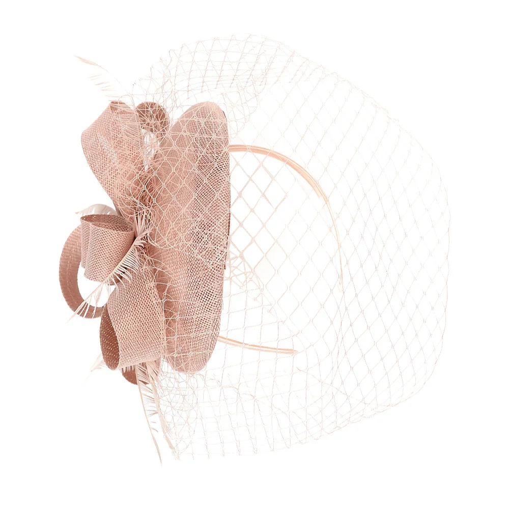 Faixa de cabeça acessórios para o cabelo, véu de malha, chapéu fascinator para festa de chá, dança de casamento, design clássico, estilo elegante, grampo de cabelo