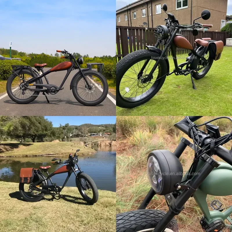 USA Warehouse Hybrid Retro Style E-Bike 48v Lithium Battery Road Dirt City Suitable 48v Ebike Mountain