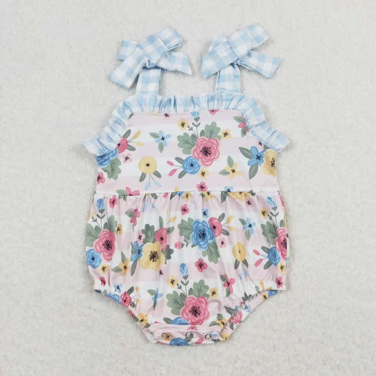 

SR0970 Girls Summer Toddler Clothes Sleeveless Flower Print Kids Boutique Romper