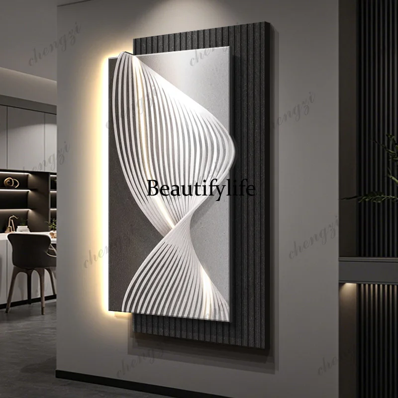 Entrance decoration, Italian minimalist style, corridor hanging paintings, entrance door wall lamp paintings