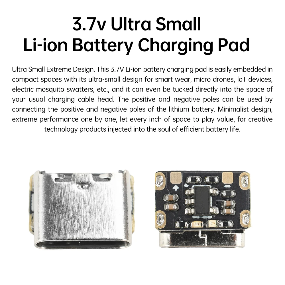 1-10 個超小型 18650 リチウム電池充電パネル 3.7V 4.2V 充電器モジュール定電圧/電流 Type-C インターフェイス