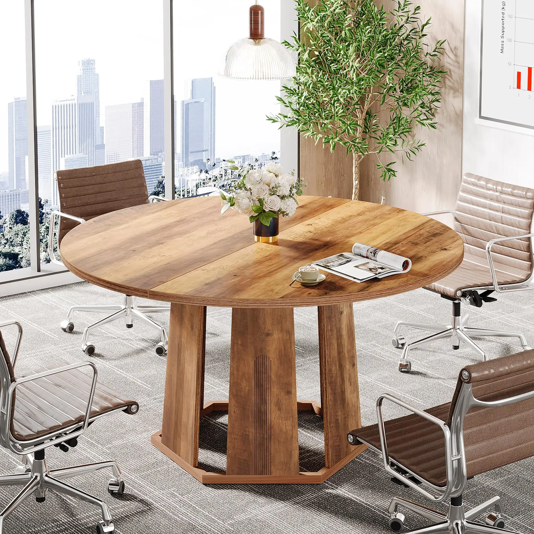 Tribesigns Round Conference Table, 47