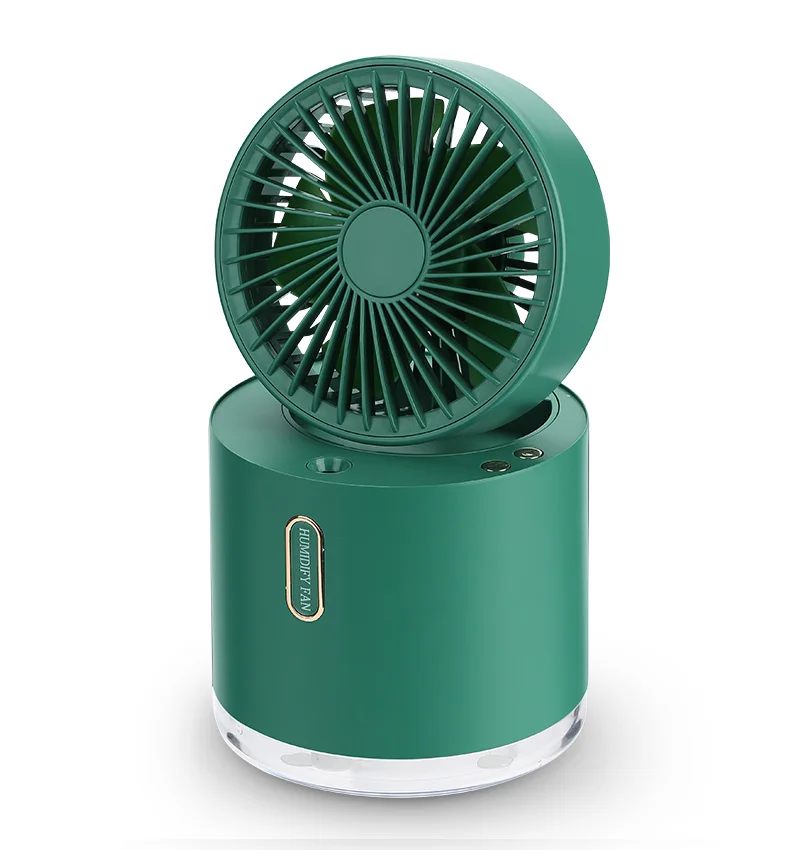 New Design Water Mist Fan Spray Small Air Cooing Humidifying Fan