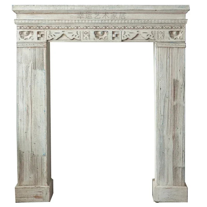 Simple Fireplace Cabinet Bed & Breakfast Living Room Entrance Table Carved European Style