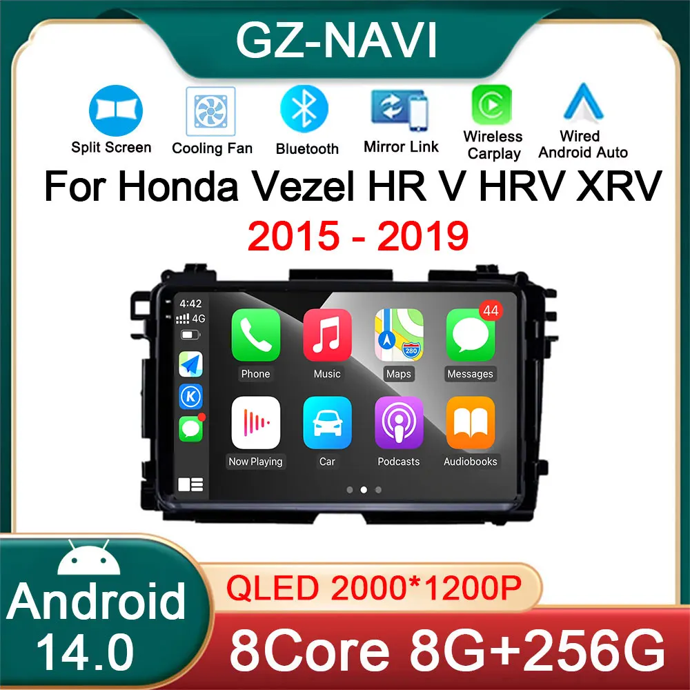 

GPS Navigation Android 14 Carplay Auto For Honda Vezel HR V HRV XRV 2015 2016 2017 2018 2019 2020 Multimedia Stereo Player Wifi