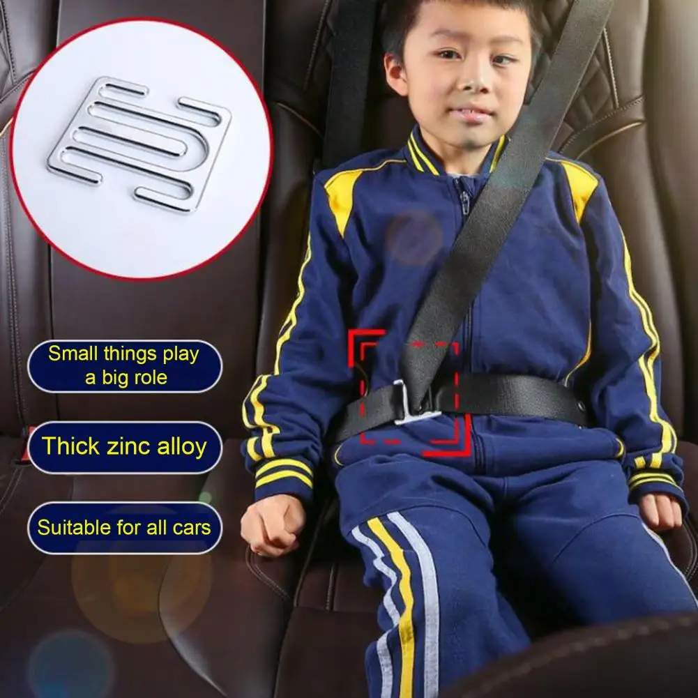 Seat Belt Clip Seat Belt Position Corrector Comfortable Safe Driving Metal Seat Belt Adjusters for Adults Kids Easy to Use Clips