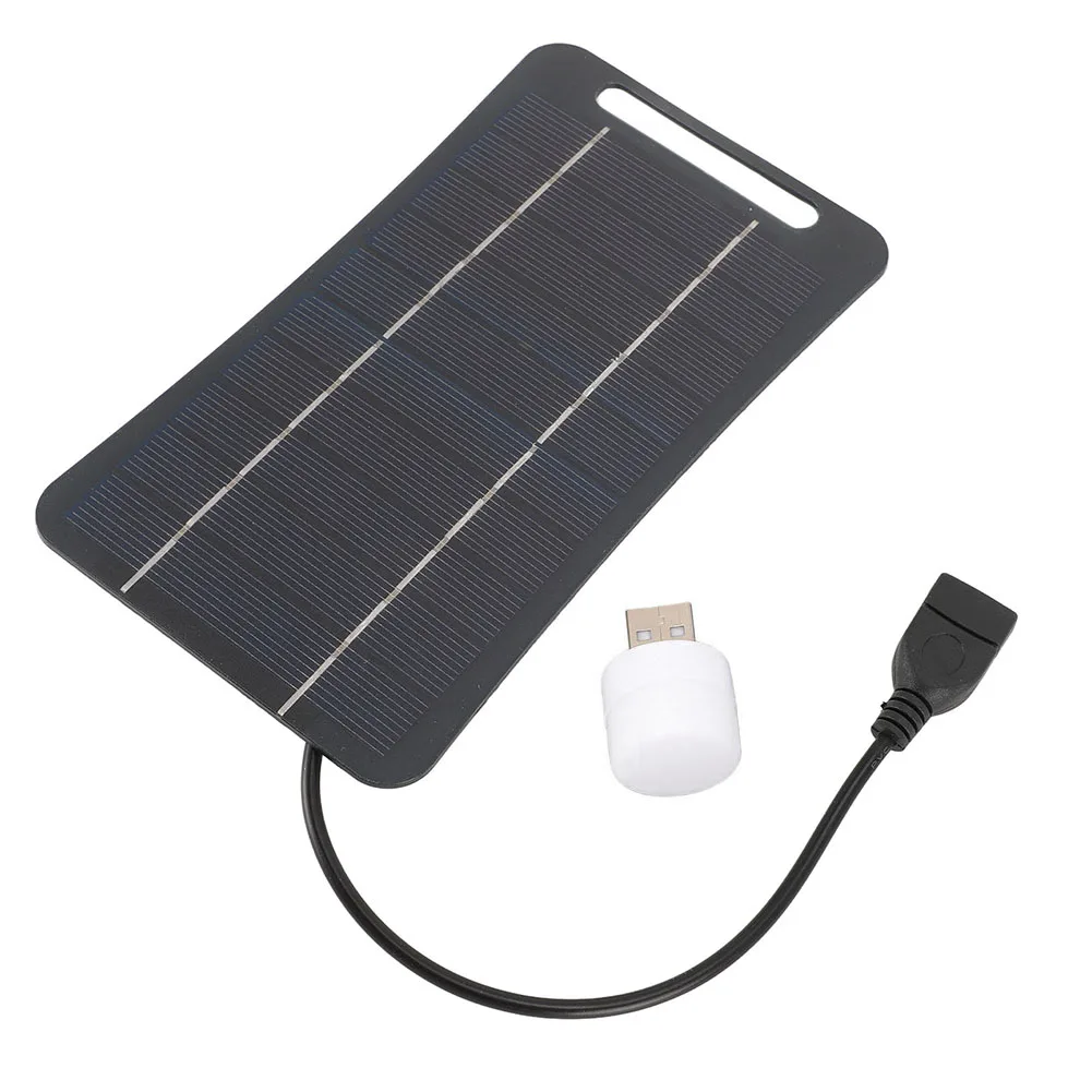 5W5V Solar Panel Charger with Standard USB Output Perfect for Camping and Outdoor Activities Lightweight and Portable