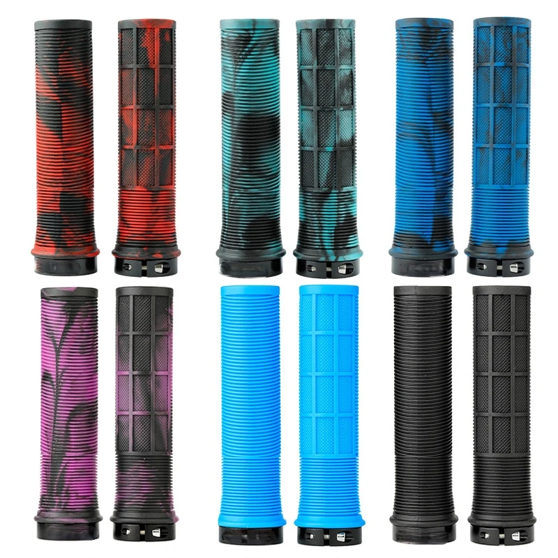

1 Pair Bicycle Handlebar Grips Anti-skid Bar End Comfy Hand Feel MTB Cycling Hand Rest Shock-absorbing Bike Grips Parts