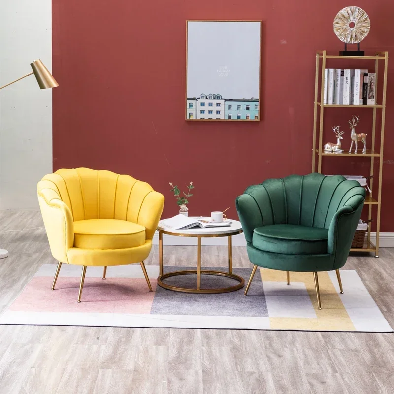 salon pojedyncza Sofa Nordic aksamitny fotel ergonomiczny design nowoczesna narożna mała sofa luksusowa krzesło relaksacyjne meble domowe