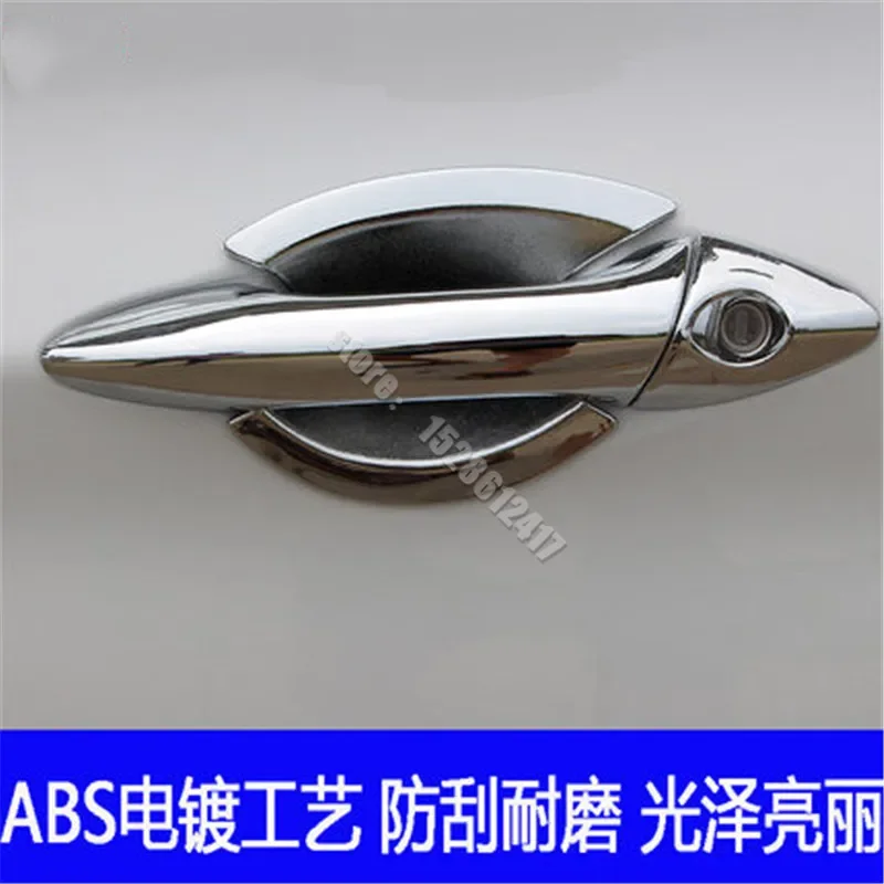 Car styling FOR HYUNDAI ELANTRA 2011-2016 CHROME SIDE DOOR HANDLE BAR COVER CATCH TRIM MOLDING CAP MOULDING