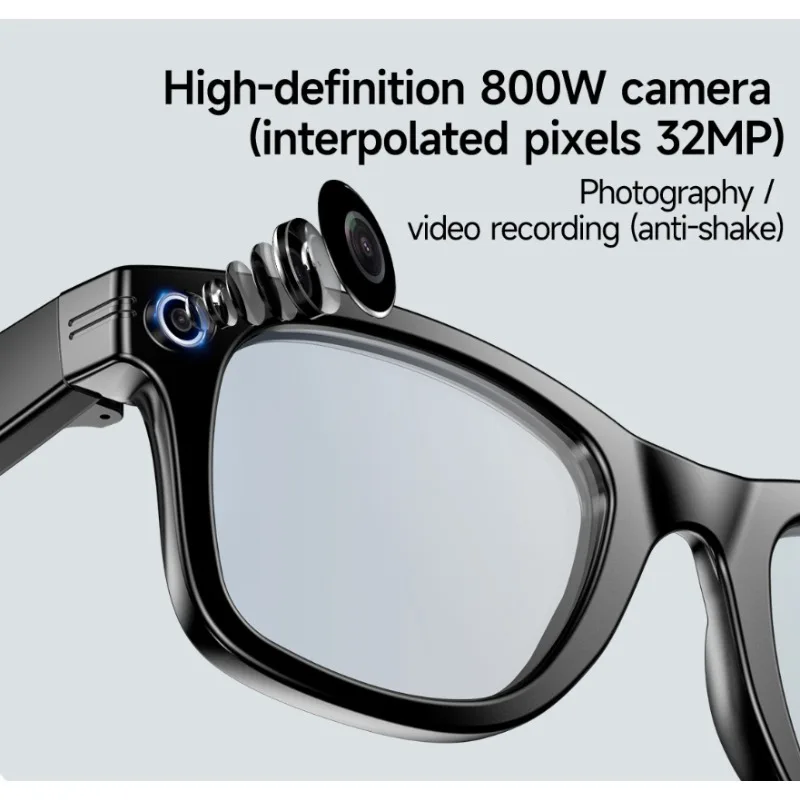 Xielee G300 AI Simultaneous Interpretation Smart Glasses 800w Camera 1080P Video Recording, Life Photo Music Voice Call
