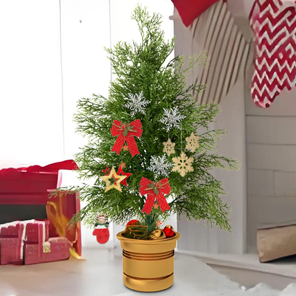 40-50cm künstliche Weihnachts kiefer Kunststoff Weihnachten Zeder Ast Veranda Pflanzen für Neujahr Urlaub Party Garten Wohnkultur