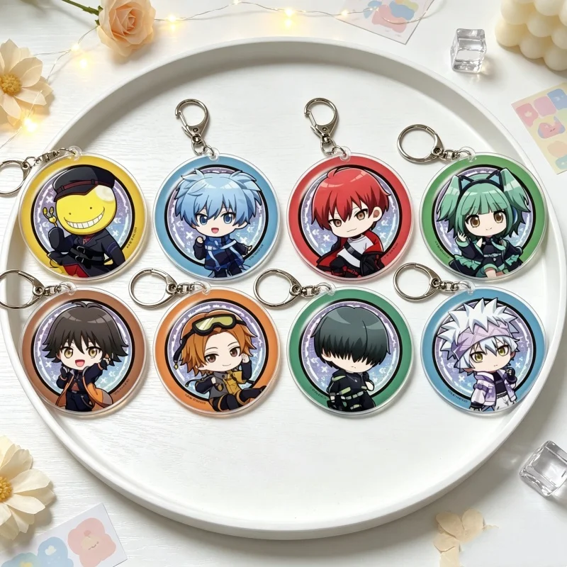Assassination Classroom Anime Circle Acrylic Keychain Bag Pendant  Q Version Creative 6cm Schoolbag Car Hanger Decoration  Gifts