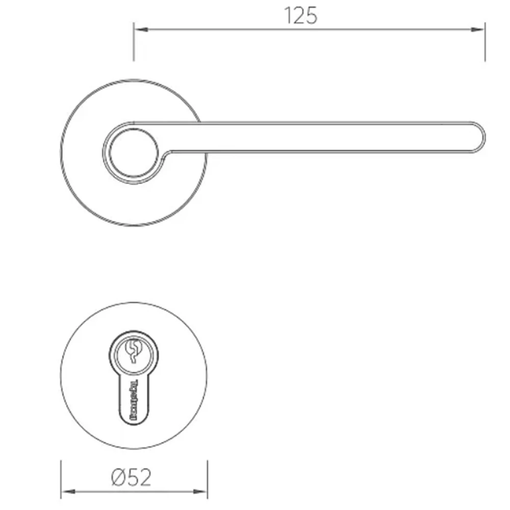 رافعة صامتة عائمة على مقابض الأبواب الوردية باب نار مضاد للصدأ لغرفة النوم والحمام والأجهزة المنزلية مع جسم قفل اسطوانة القفل