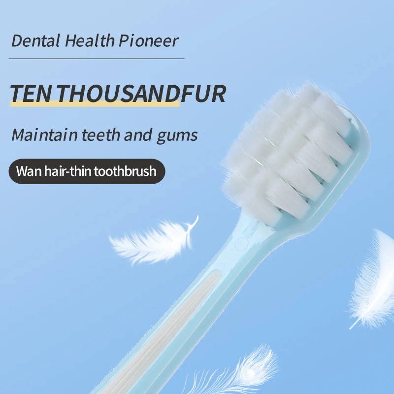 4-мя зубные щетки с мягкой щетиной, маленькая широкая головка, дизайн противоскользящей ручки, чистка полости рта