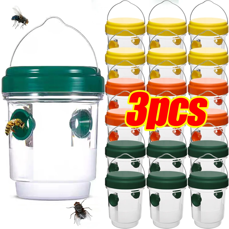 

1/3pcs Hanging Hornets Trap Waterproof Wasp Traps Outdoor Garden Effective Fruit Flies Fly Wasps Insect Pest Control Tools
