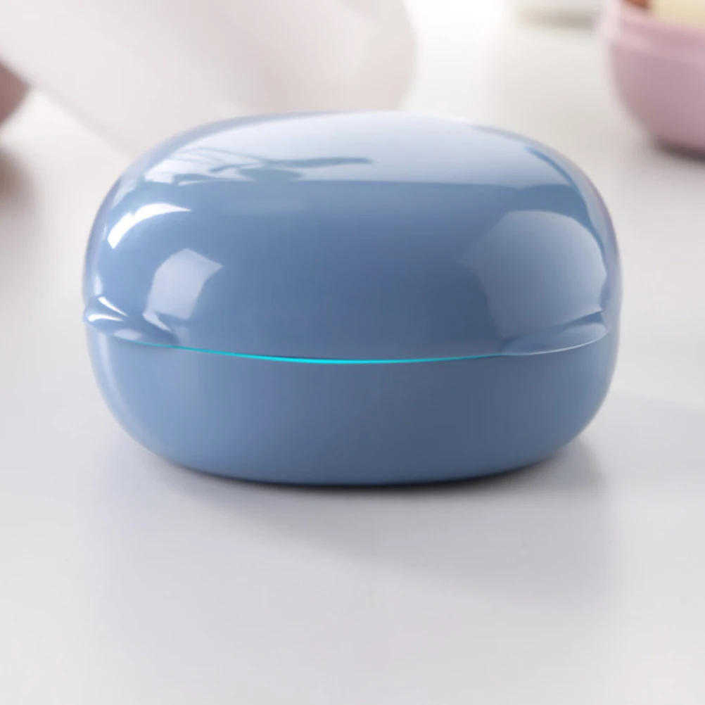 

1pc Waterproof Soap Box Portable Travel Dish Tray Blue Leachate Holder Lightweight Gym Outdoor Activities Easy Clean