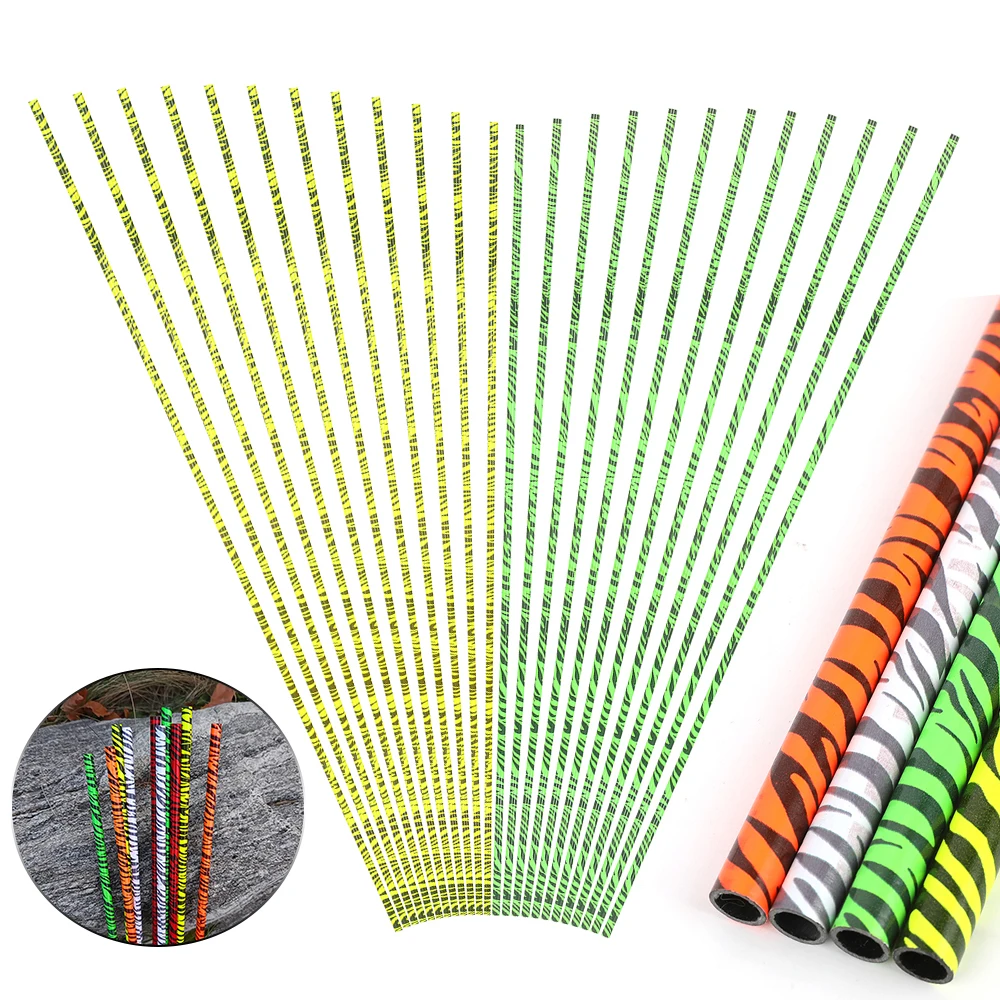 

6/12pcs 30" Mixed Carbon Arrow Shaft ID6.2mm Spine500 Leopard-Print Recurve Bow Compound Bow Shooting Target Hunting Archery