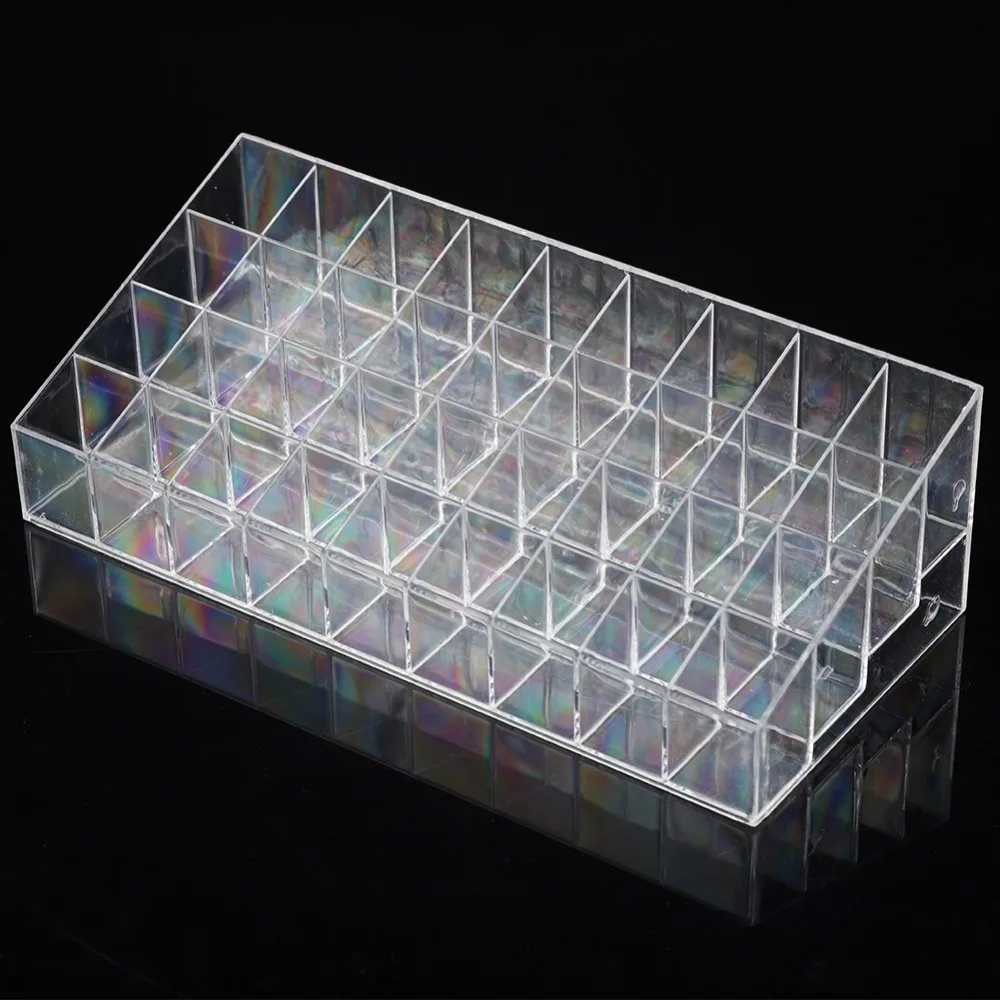 Storage Rack Transparent Acrylic Lipstick Organizer Stair Step Arrangement 36 Grids Makeup Brush Storage Lipstick Holder Salon