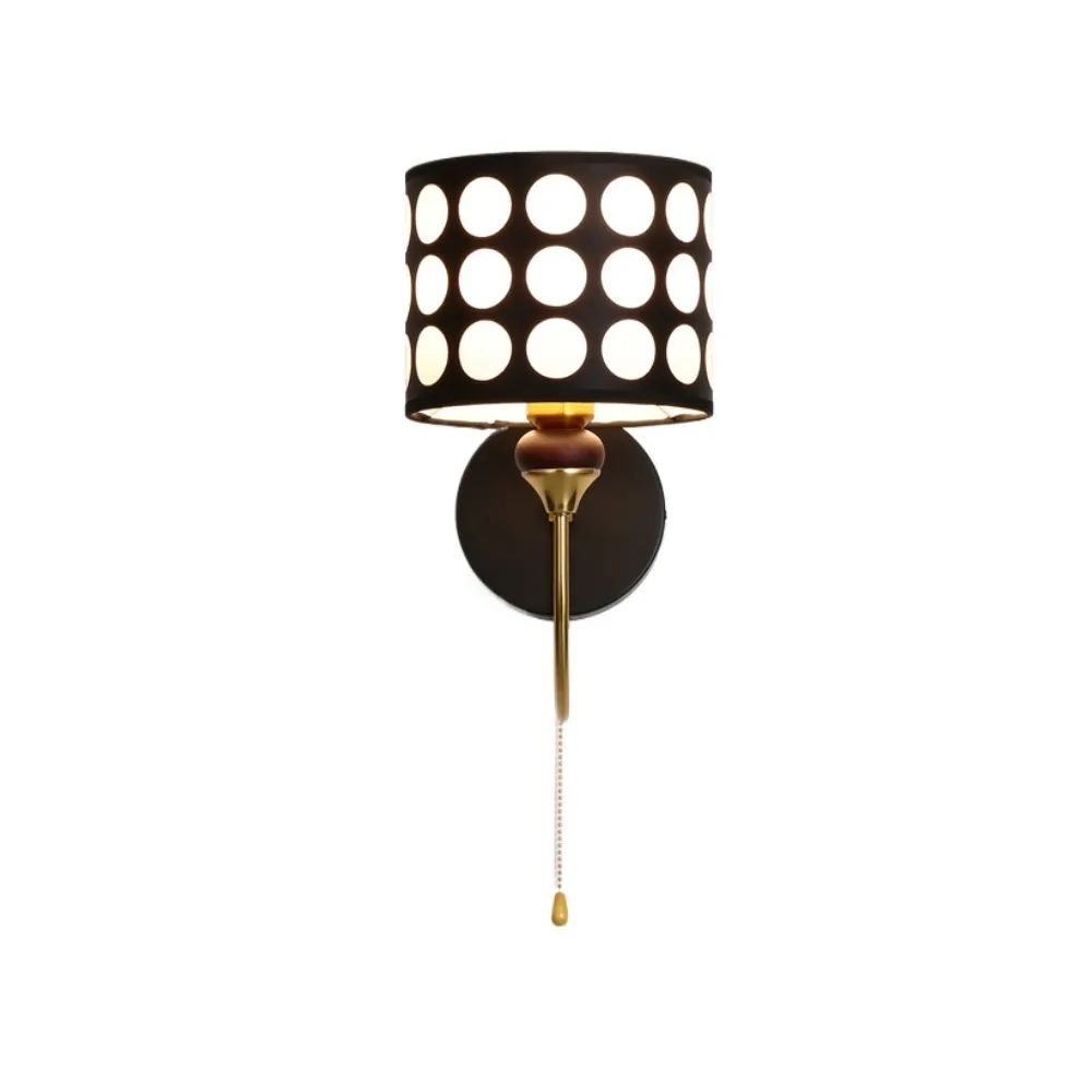 

French medieval style bedside wall lamp, retro bedroom room high-end solid wood lamps