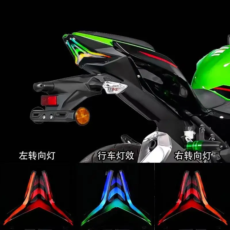 

LED RGB rear taillights FOR Kawasaki Ninja400/250 Z1000 ZX6R 2018 motorcycle modified