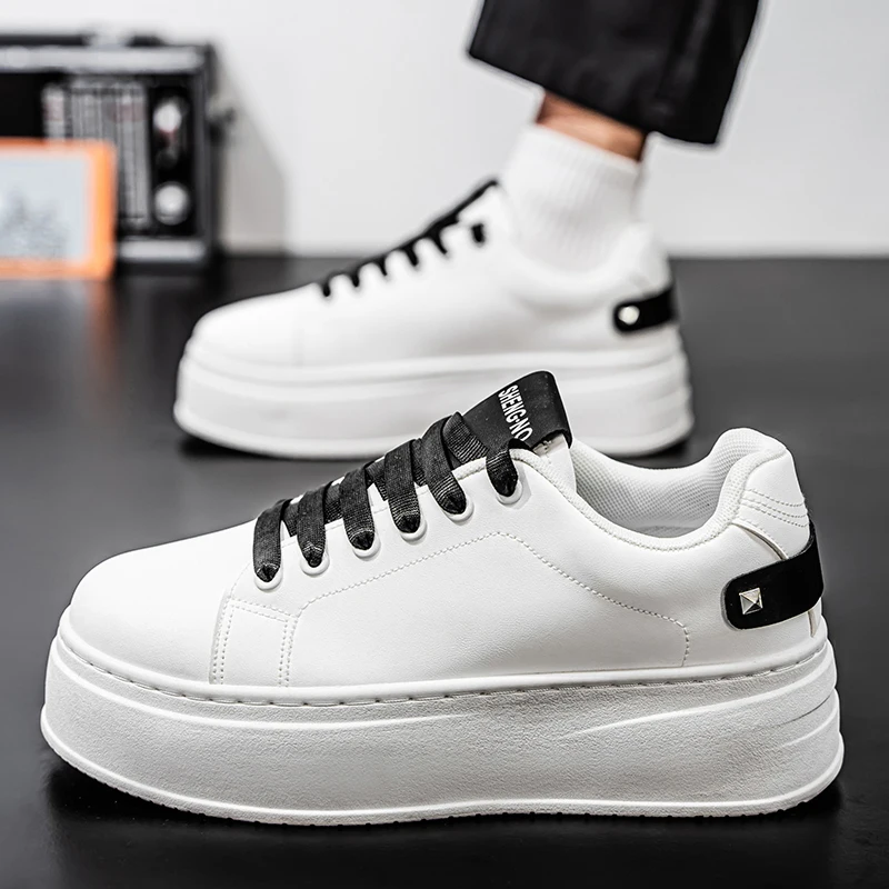 

Новинка 2023 года, высококачественные весенне-осенние модельные вечерние кроссовки, повседневные кроссовки с круглым носком и толстой подошвой, деловые прогулочные лоферы для вождения