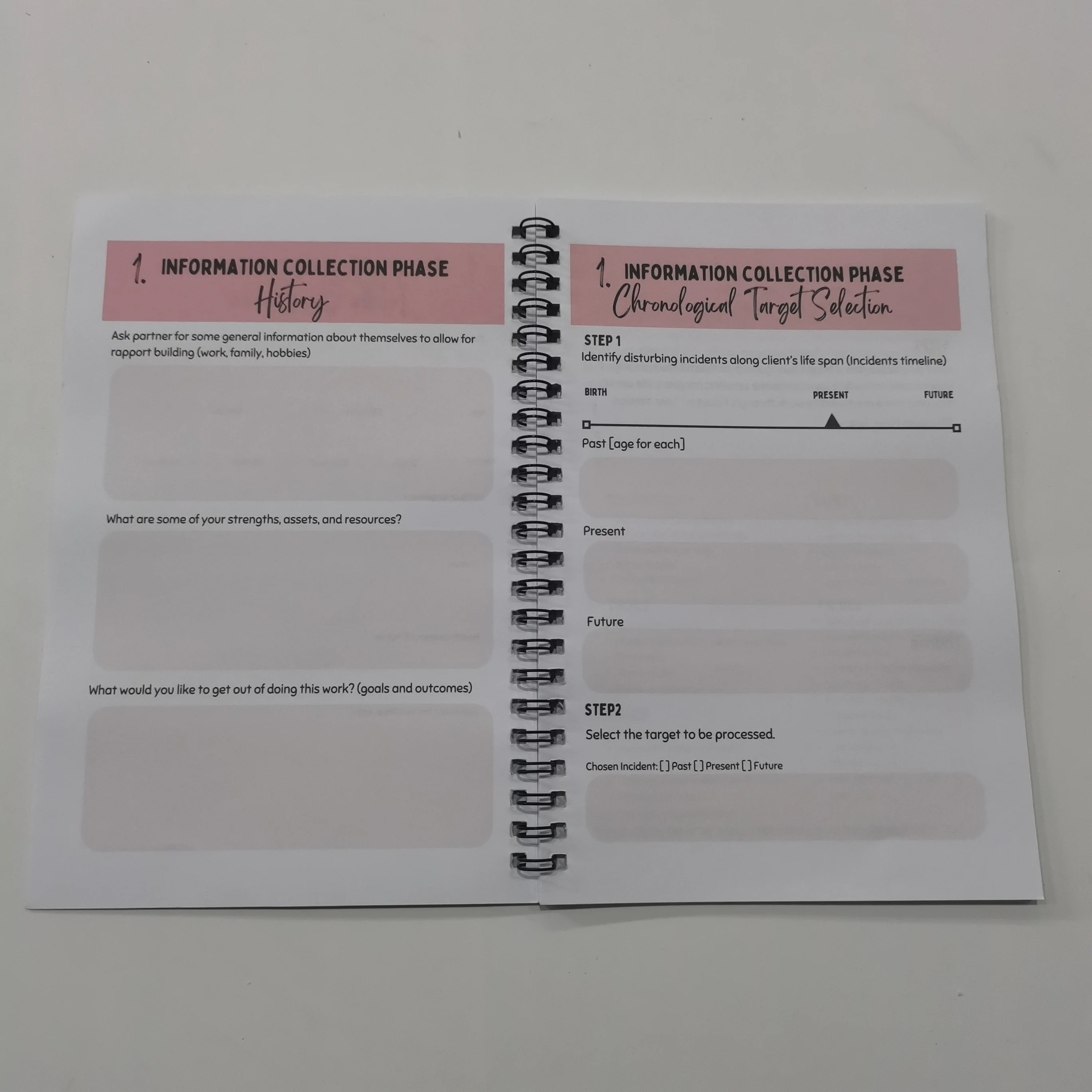 8 phases EMDR therapy workbook