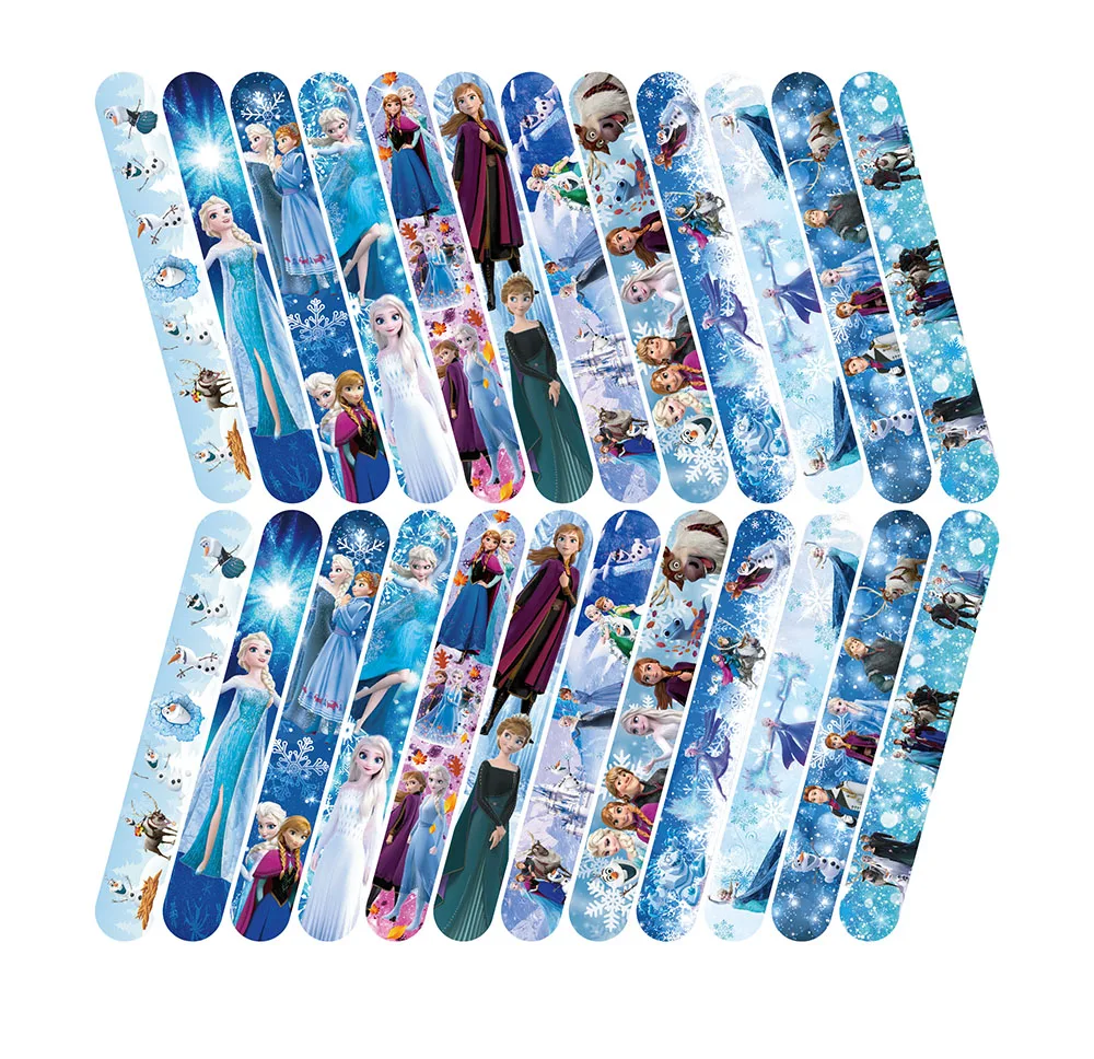 12Pcs Frozen Slap Bracelets Party Favors Birthday Party Gifts Baby Shower Decorations Snap Band for Kids Girls Boys view 4