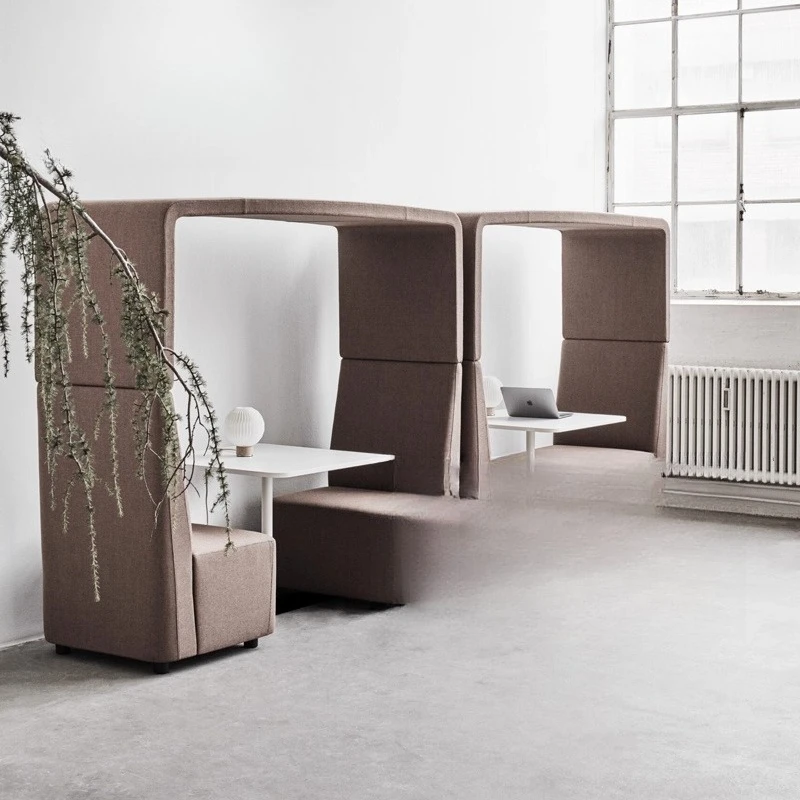 Modern simple new card seat sofa fully enclosed privacy negotiation office meeting leisure high back sofa