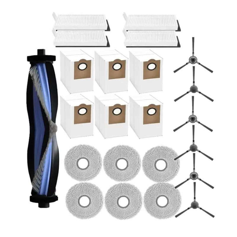 

【GRATEFUL】Replacement Accessories Kit 23 PCS For Lefant M3 Robot Vacuum Cleaner- Main Side Brushes, Mop Pads, Filters, Dust Bags