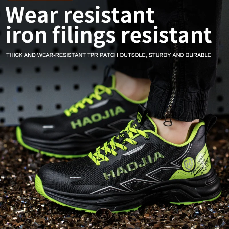 Fashion Sports Shoes Security Protection Boots Anti-smash Anti puncture Work shoes Men Non-slip Steel Toe Sneakers Safety Shoes