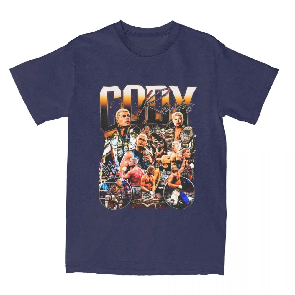 

Летняя крутая стильная борцовская рубашка Cody Rhodes, мужская и женская модная футболка с хлопковой отделкой