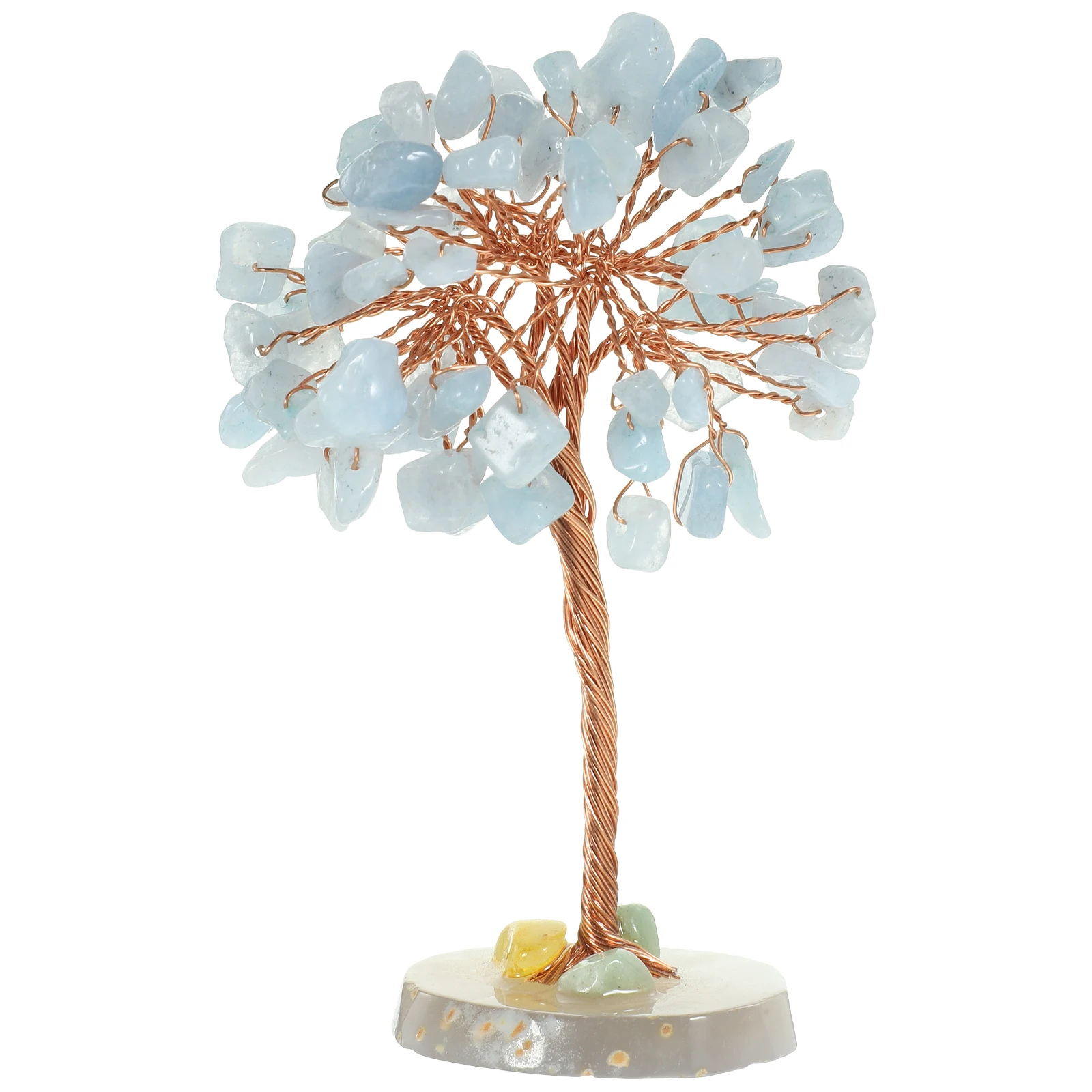 

Crystal Tree Woven Exquisite Tabletop Home Office Decoration Desktop Ornament Modern Style Positive Energy Decor