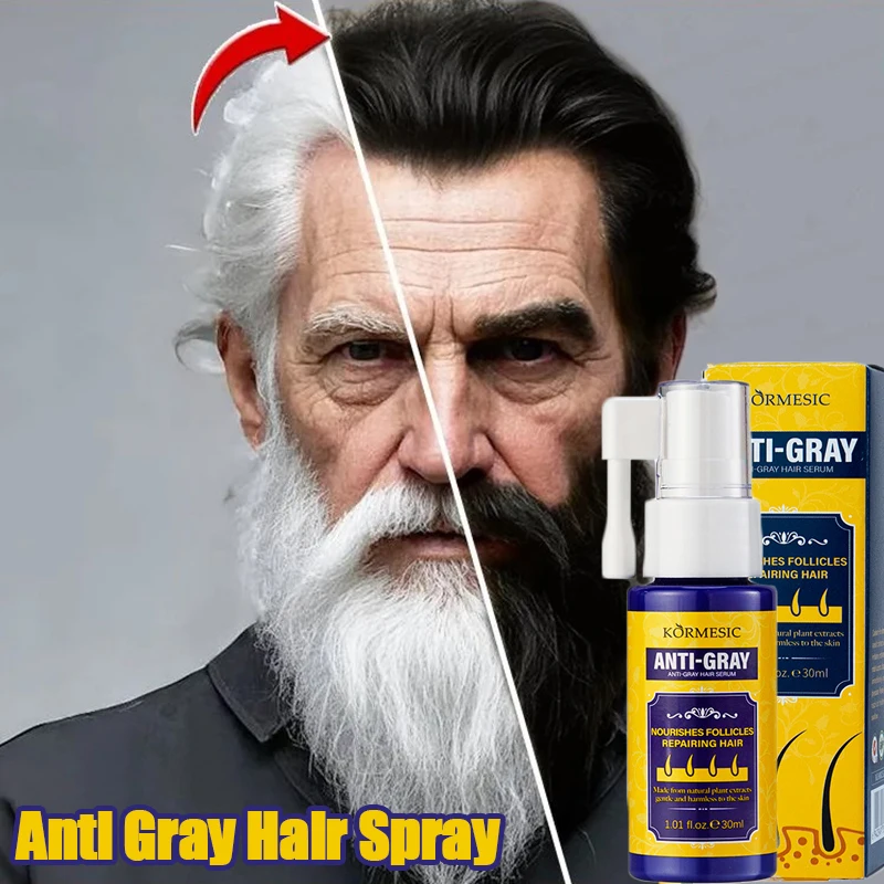 

Анти-серо-белая сыворотка для волос, спрей от белого до черного, натуральный цвет, восстановление, питание кожи головы, средства против выпадения волос, уход за волосами для мужчин и женщин