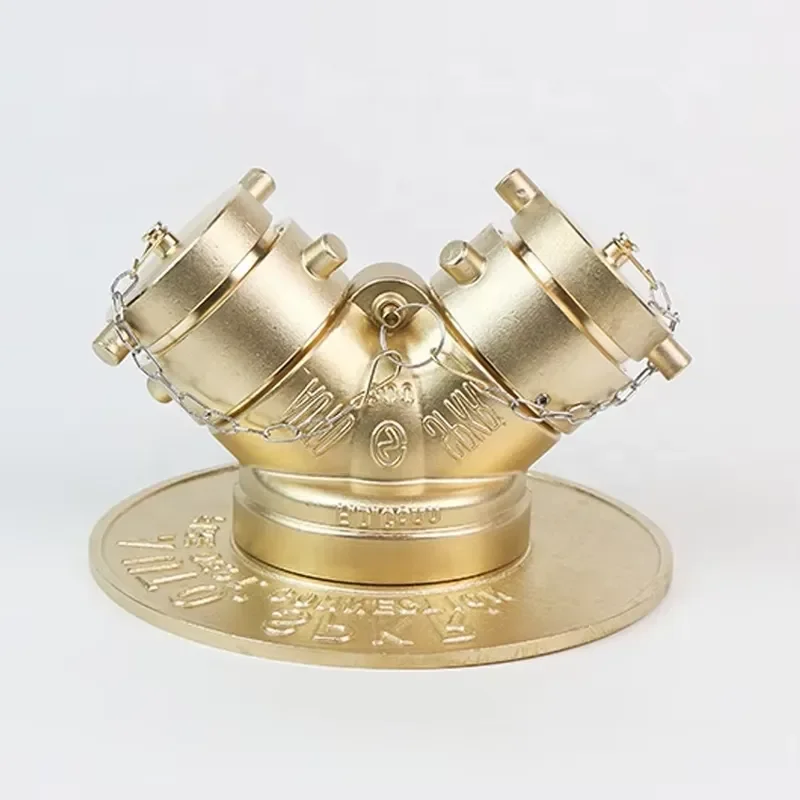 for 2 Way Brass Fire Fighting Water Divider Y Type Valve for Fire Hydrant System