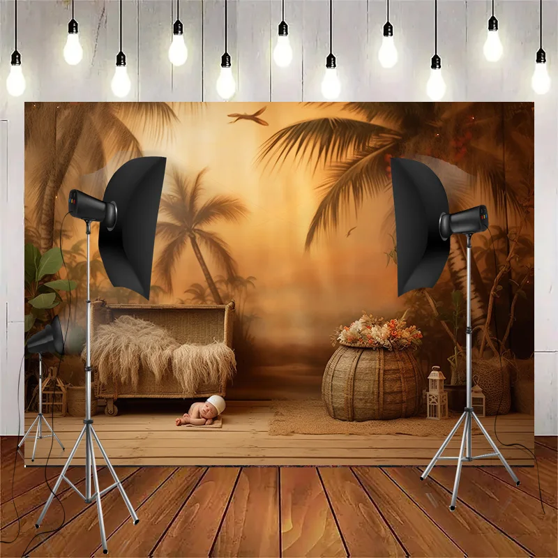 Summer Beach Digital Printed Photography Backdrops Tropical Holiday Children Baby Birthday Party Photo Studio Background RD-01