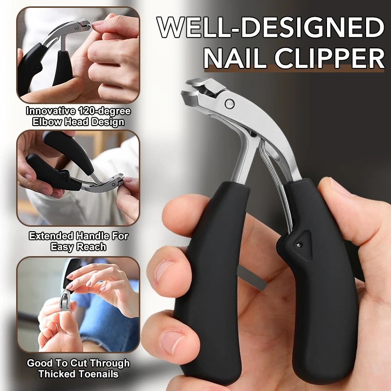 ที่ตัดเล็บเท้าแบบเฉียง 1 ชิ้น สำหรับเล็บเท้าหนาหรือเล็บขบ ใบมีดโค้งเฉียงคม ด้ามจับยาง ที่ตัดเล็บมือ