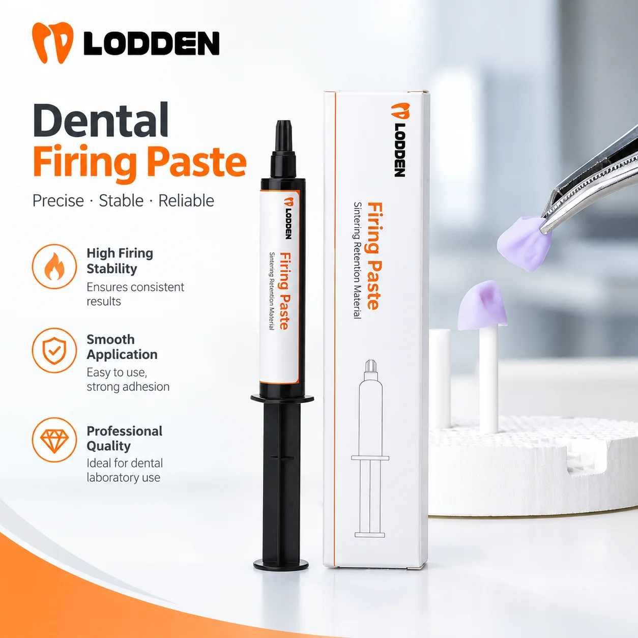 Lodden Dental Firing Paste Resin Sintering Paste For Veneer Crown Bridge Restoration Sintering Fix Dental Lab Materials