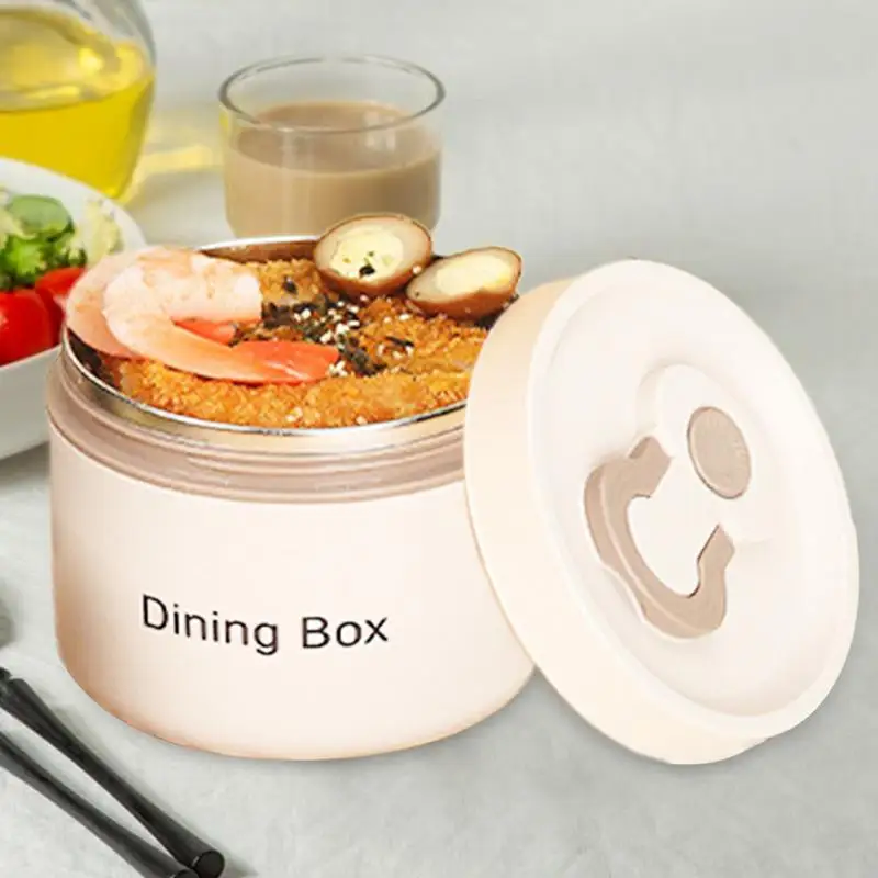 Insulated Food Container Insulated Lunch Jar With Spoon Leakproof Lunch Box Large Capacity Snack Container With Handle