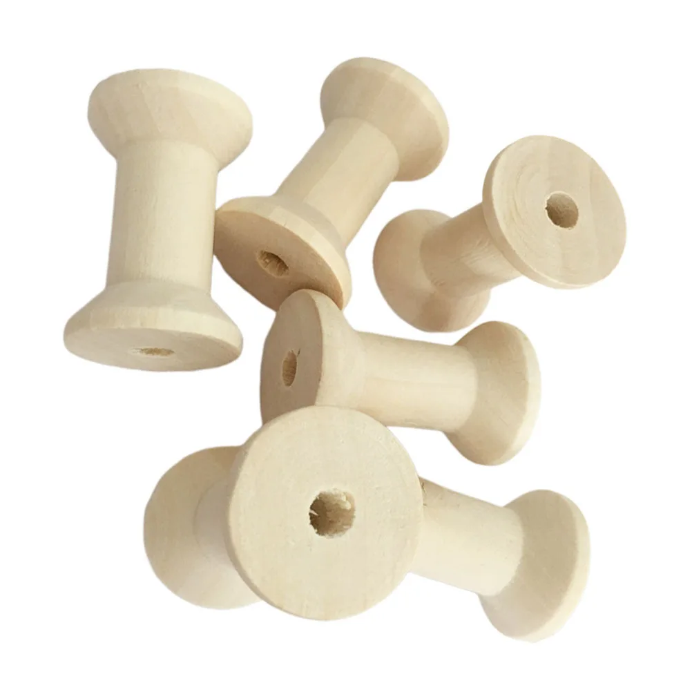 แกนม้วนไม้พรีเมียม 10 ชิ้น แบบไม่เคลือบผิว สำหรับงานฝีมือ ทนทาน เรียบเนียน เหมาะสำหรับงาน DIY ด้าย ร้อยเชือก ทอผ้า แกนม้วนไม้ แกนม้วนสำหรับงานทอผ้า