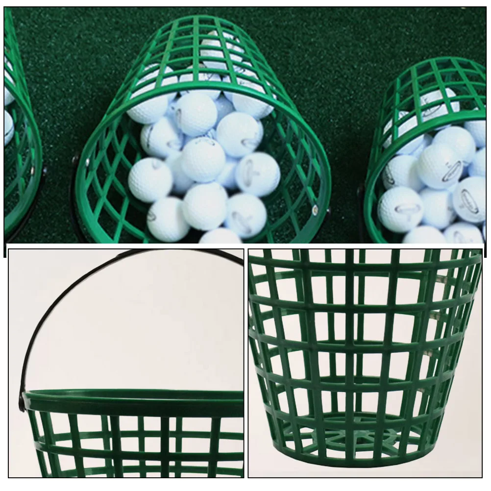 

Golf Ball Portable Golfball Storage Container Handle Storage Basket Balls Collecting Basket Plastic Fitness Equipment