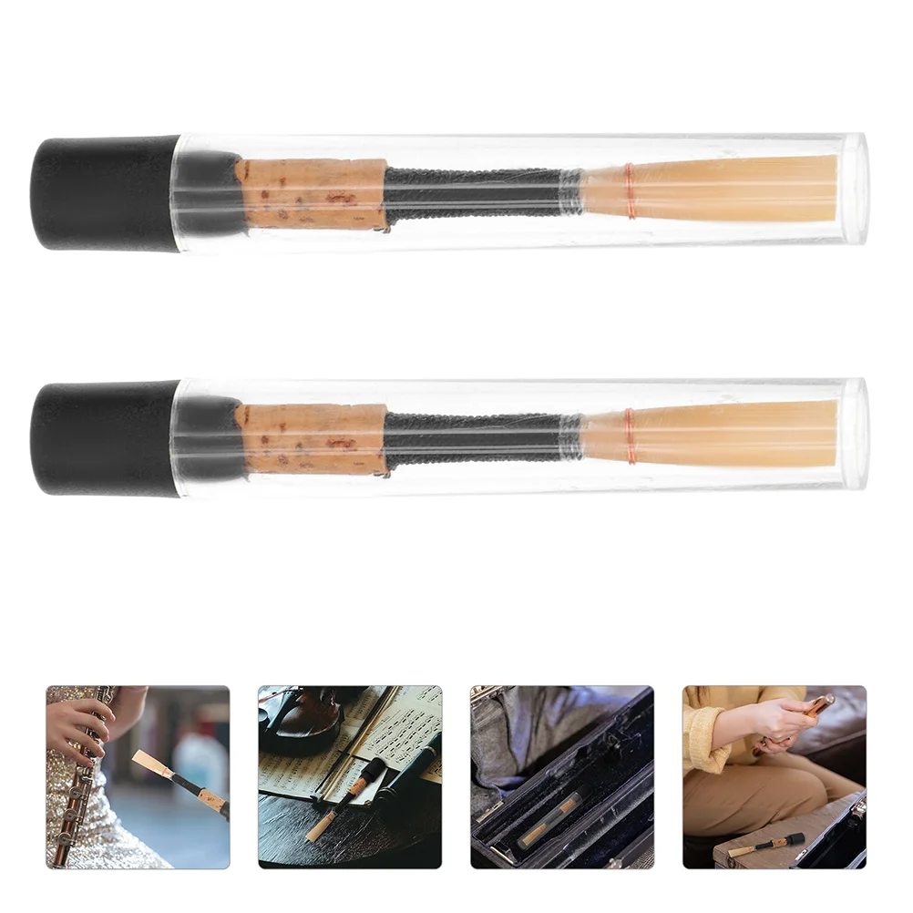 

2Pcs Oboe Parts Replacement Reeds Handmade Smooth Finish No Burrs Crack Resistant Lightweight Portable Music Accessory for All