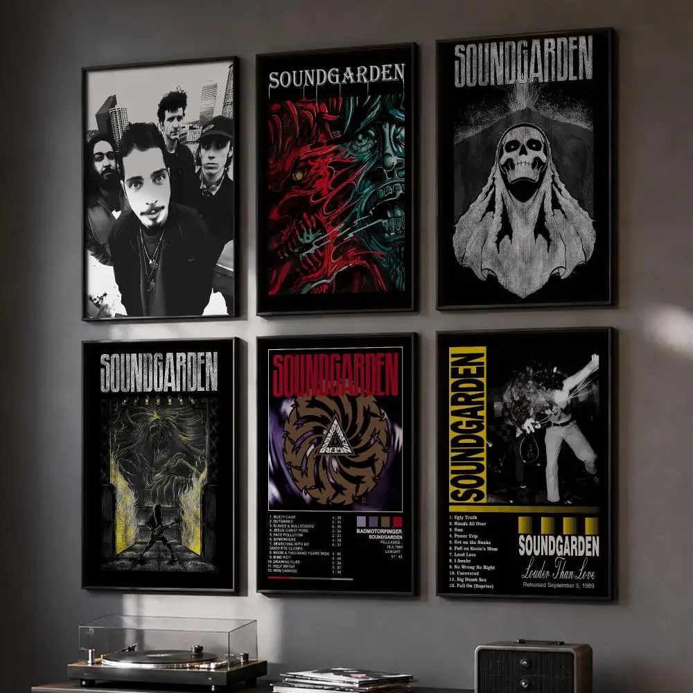 S-Soundgarden Rock Band Album Poster HD Home Wall Stickers House Hallway Living Room Bedroom Bar Office Decor Art Prints