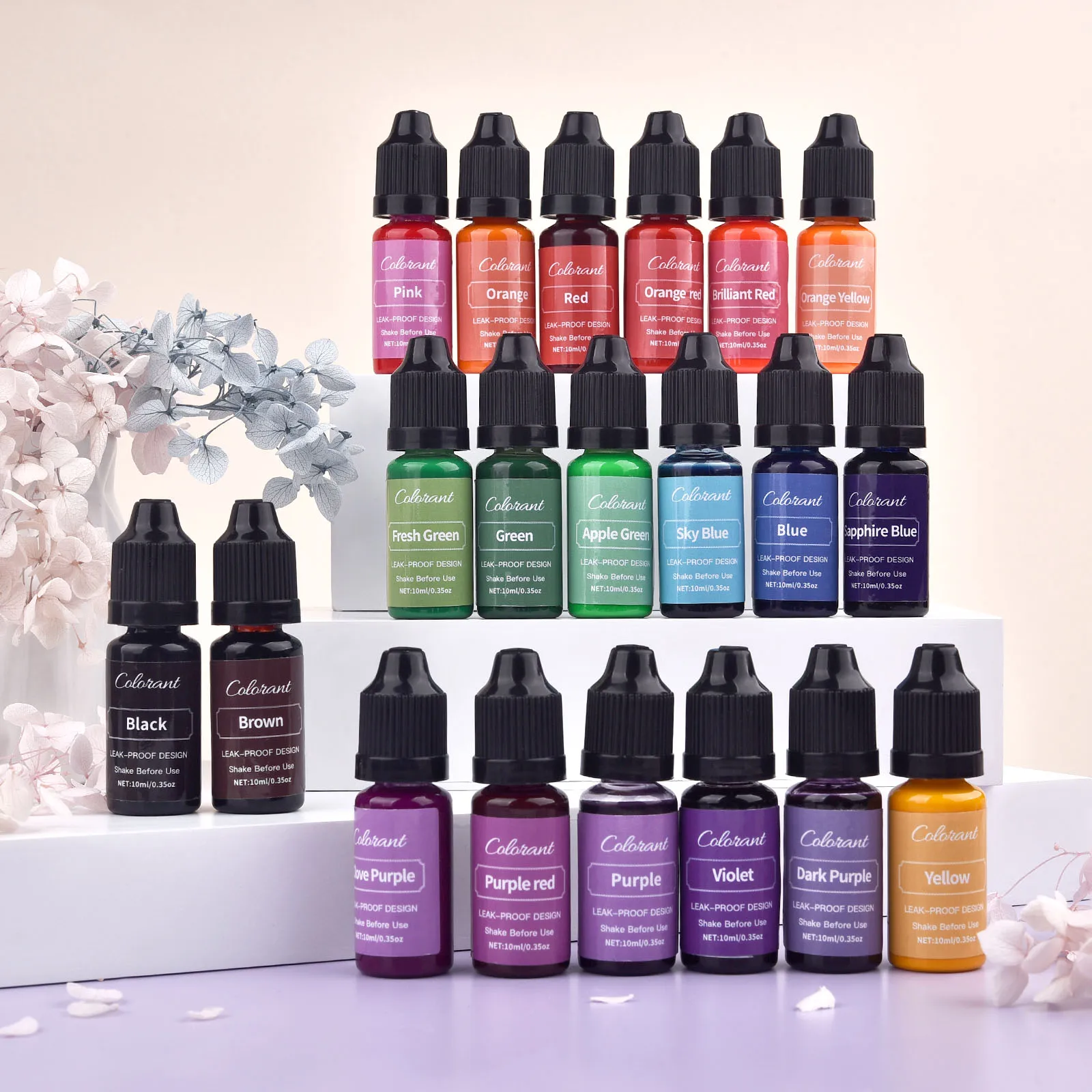 20 colores vela tintes pigmento aromaterapia Colorante líquido pigmento DIY vela molde jabón para colorear vela de soja no tóxica pigmento de cera